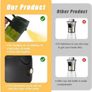 Comparison of a non-stick oil bottle with another product, highlighting features and drawbacks.